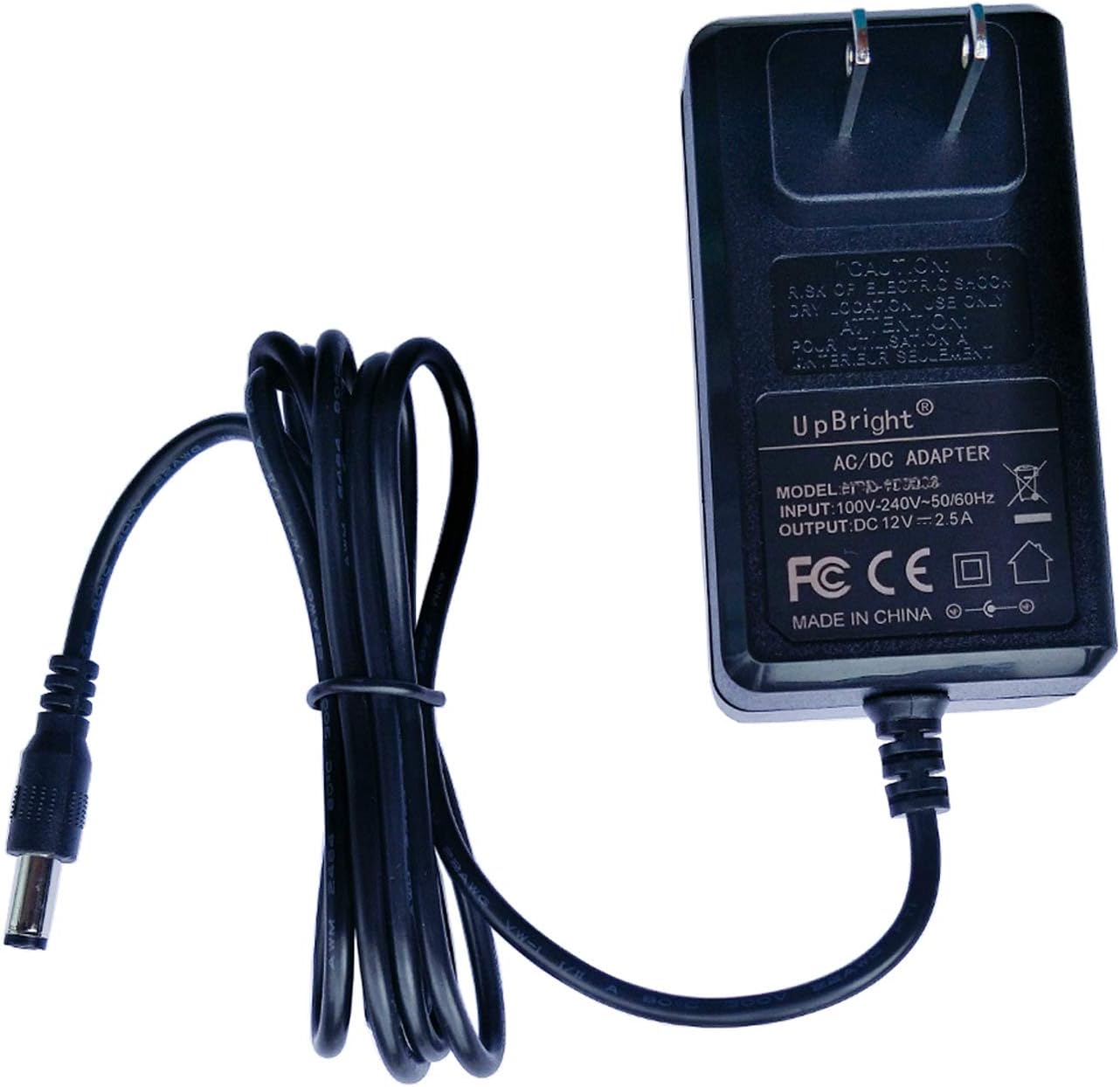 UpBright 12V AC/DC Adapter Compatible with Lorex BX1202500 LHV210800 LHV2000 LHV2104 LHV21041T FLIR M3108E-D ECO4 960H LH150 LH158000 LH034 DVR Security System CCTV Camera 12VDC 2.5A 30W Power Supply