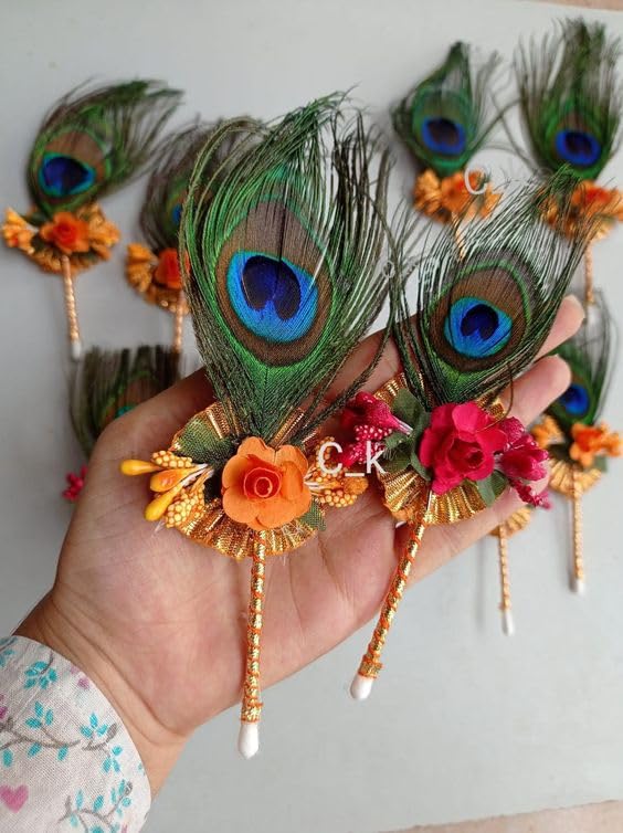 Sellplus Mor Pankh Tilak & Bindi Stick,Sindoor Stick, Chandan Stick for Pooja, Sagan, Religious Ceremonies, Festivals, etc. (Medium, 2)