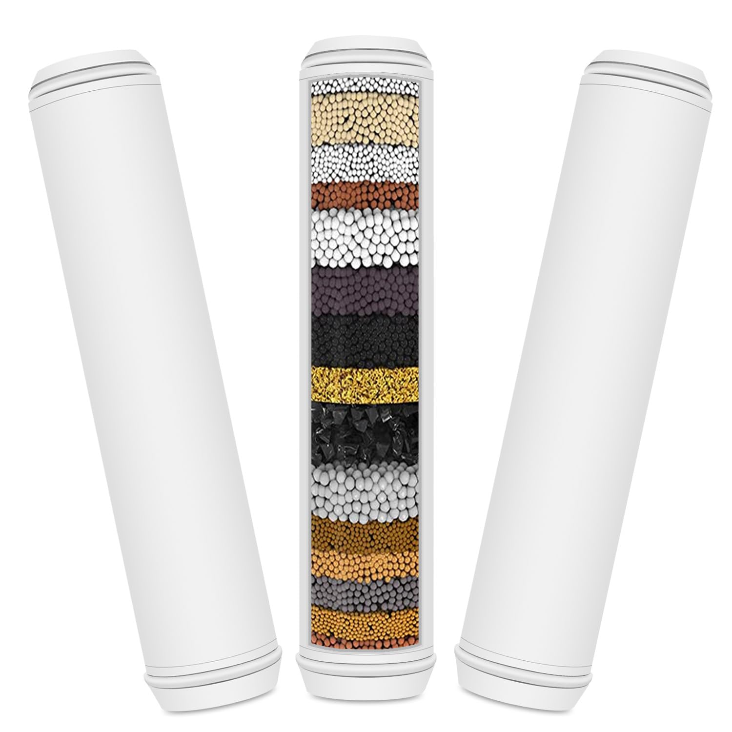 Filtro de ducha multietapa compatible con filtro de ducha PWERAN para cabezal de ducha de mano, paquete de 3