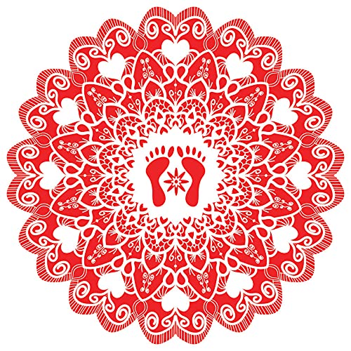 AY FASHION Religious Floor Rangoli Sticker for Pooja Room Door Entrance Floor Home Decoration Diwali Stickers_12X12 inch_48 (B0B9X1MY3F) Amazon Price History, Amazon Price Tracker