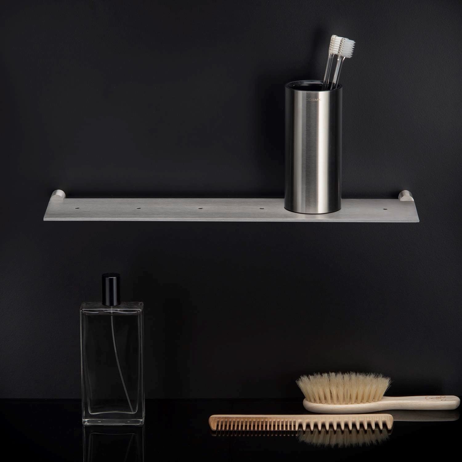 Cosmic - Estante Baño | Acabado Mate | Fácil Instalación con Tornillos | Medidas 10,5 x 2 x 40 cm