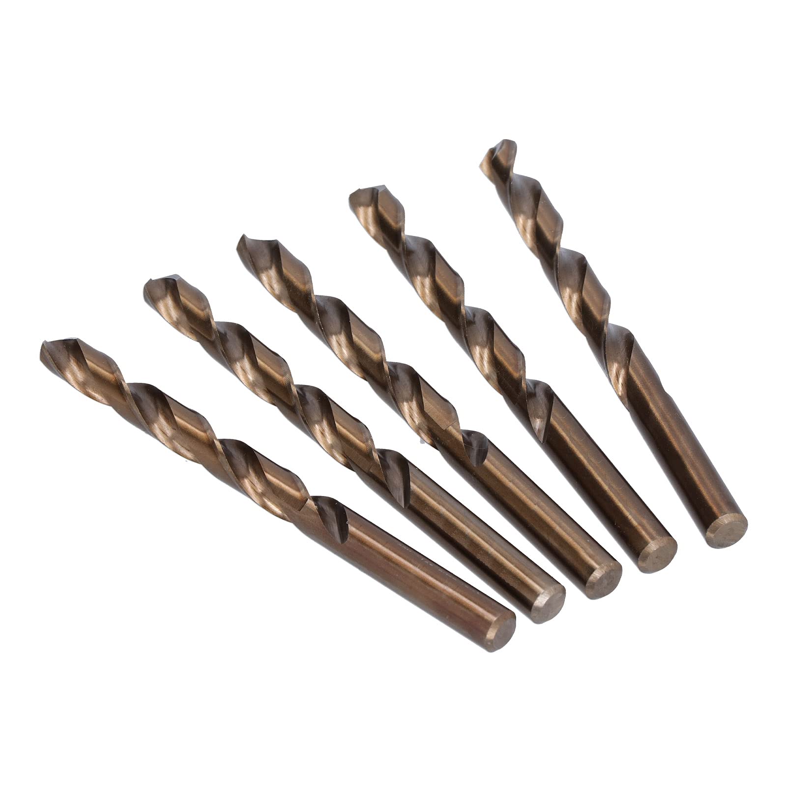 Juego de Brocas Helicoidales de Acero de Alta Velocidad para Trabajos de Perforación Eficientes en Metal, Cobre, Hierro y Aluminio, Kit de 5 Piezas para Equipos de Procesamiento de Taladros