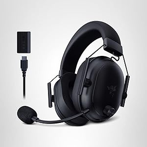 Razer BlackShark V2 HyperSpeed Wireless Gaming Headset: 2.4GHz, Bluetooth or USB - THX Spatial Audio - Titanium 50mm Drivers - 70 Hr Battery - for Xbox Series X, Series S, PS5, PC, Switch 2 - Black