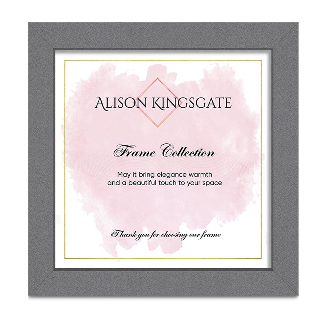 Alison Kingsgate Modern Dark Grey Picture & Frame for Photo - 35X35CM