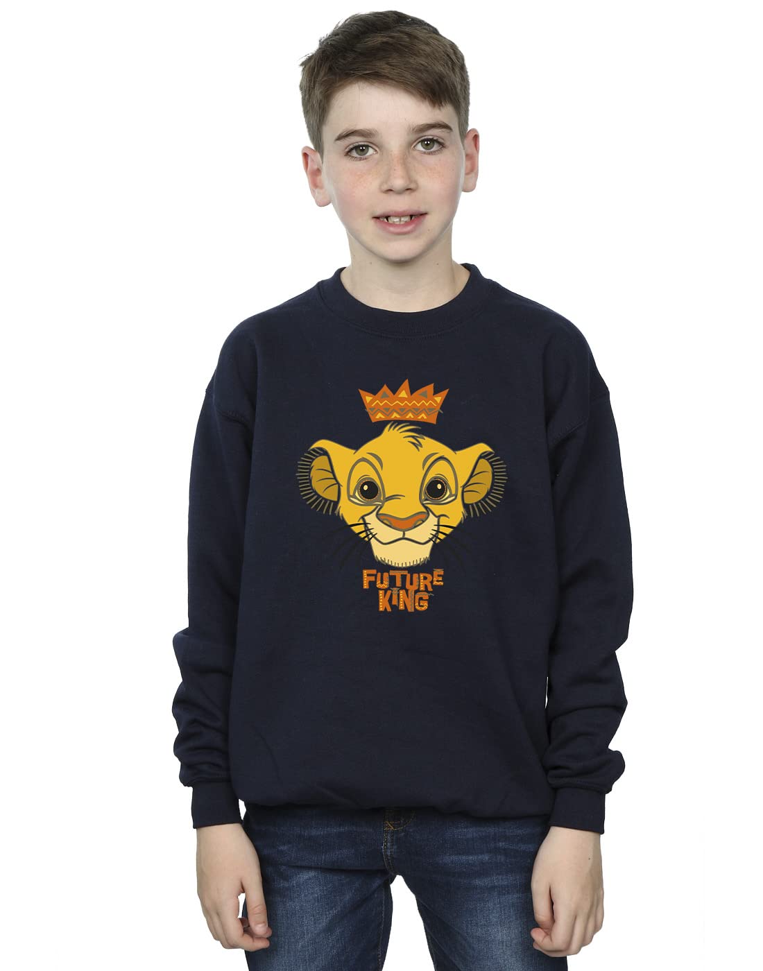 Disney Boys The Lion King Future King Sweatshirt Navy Blue 5-6 Years