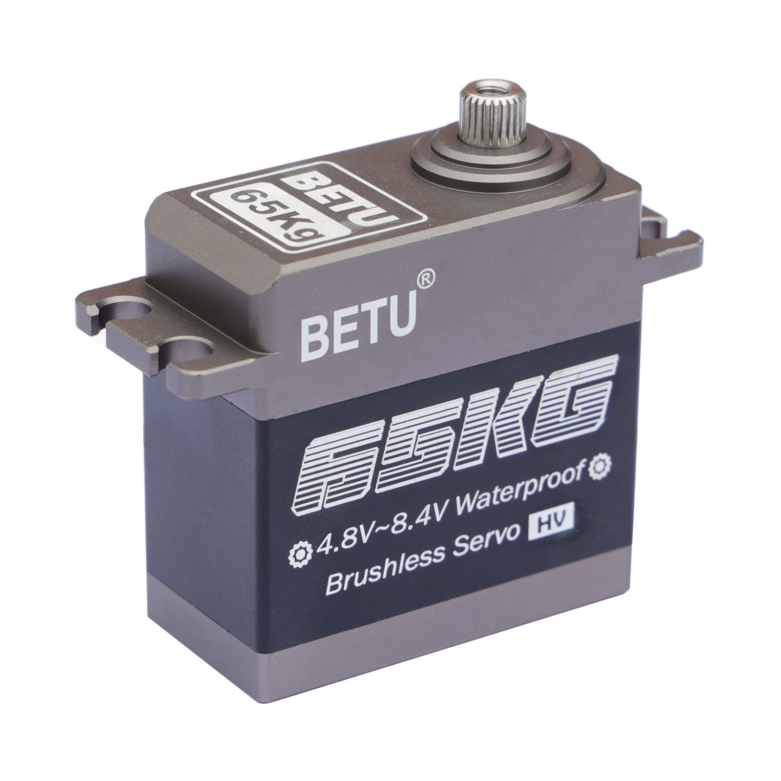 BETU Servo sans balais de 65 kg, servo haute vitesse, servo RC Waterpoof compatible avec 1/5,1/6, 1/8, 1/10 RC voiture/robot/bateau/avion
