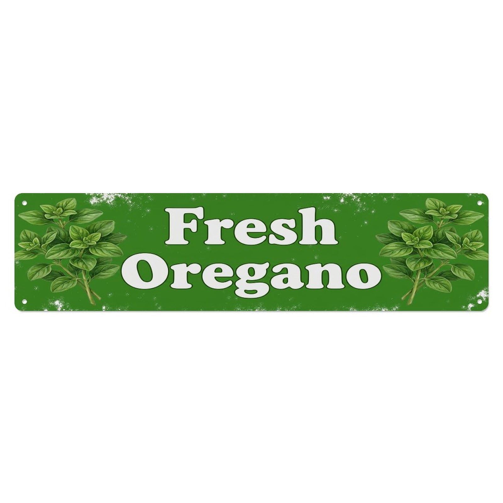 Vintage Fresh Oregano Rustic Kitchen Fruit Metal Tin Sign