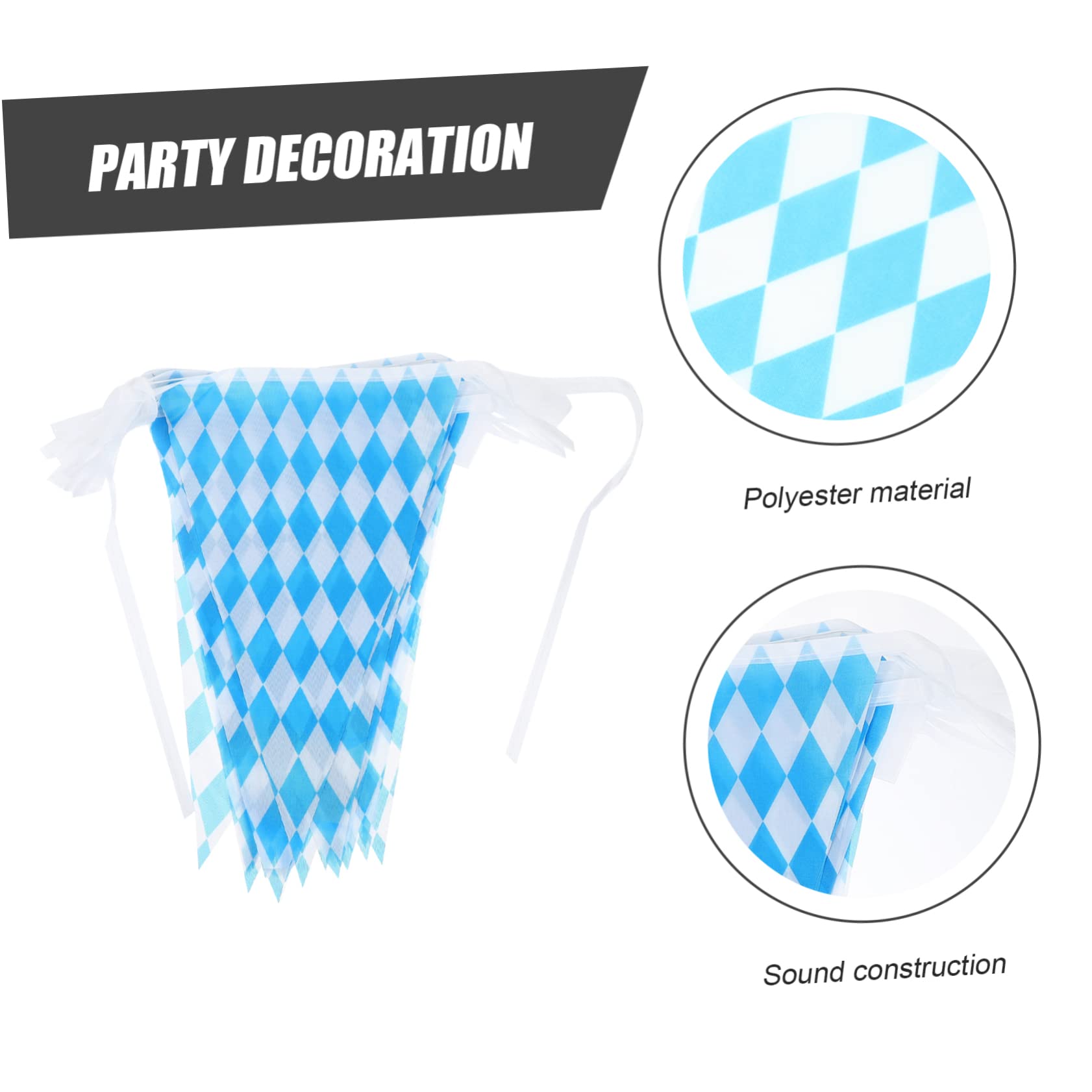 STOBOK 3juegos Banderín Decorativo De Fiesta De Cerveza Guirnalda De Triángulos Para Decoración De Oktoberfest Para Eventos y Celebraciones Interiores y Exteriores