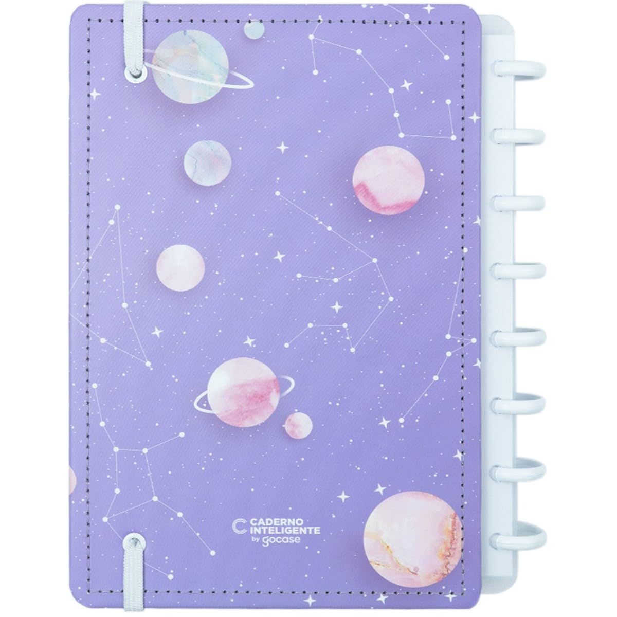 NOVITATE INDUSTRIA E COMERCIO DE ARTIGOS DE PAPELARIA E MATERIAL DE ESCRITORIO LTDA Cuaderno inteligente, grande, galaxia morada de Gocase, 215 x 280 mm, 80 hojas, cuaderno inteligente