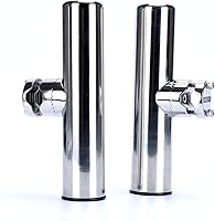 Vista 2 de Amarine Made Abrazadera de acero inoxidable para cañas de barco, soporte de caña de pescar para rieles de 0.866 in (7/8 pulgadas) a 0.984 in