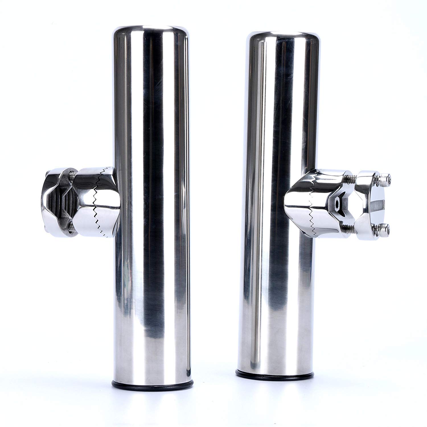 Amarine-made - Supporto per canna da pesca con morsetto in acciaio inox da 22 mm a 25 mm di diametro (2 pezzi)