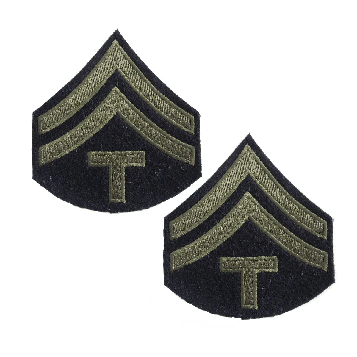 Epic MilitariaPair of Reproduction World War 2 US Army Olive Rank Patch (Technician/5th Grade)