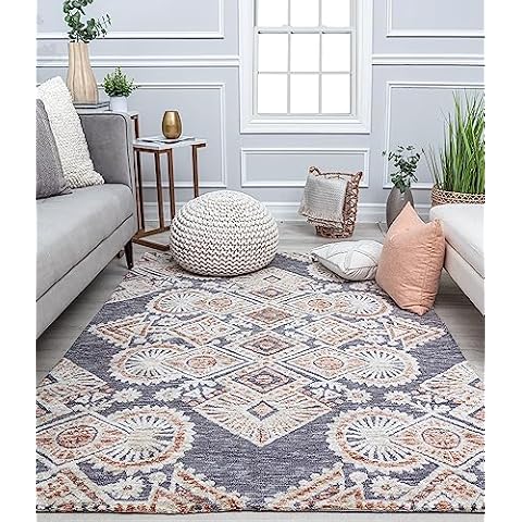 Rugs America GA25A Silver Majesty Tribal Bohemian Charcoal Area Rug, 2'0"x3'0" Ideal for Living Room, Bedroom, Dining Room and More Cover
