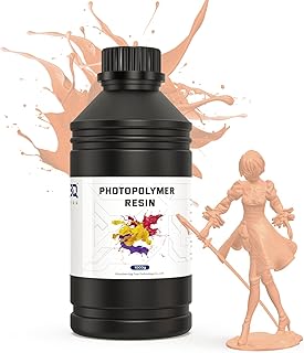 BIQU Standard Resin, 3D Printer Resin LCD Fast UV-Curing Resin 405nm Photopolymer Resin High Precision Low Odor for DLP/LCD 3D Printing (Beige 1000G)