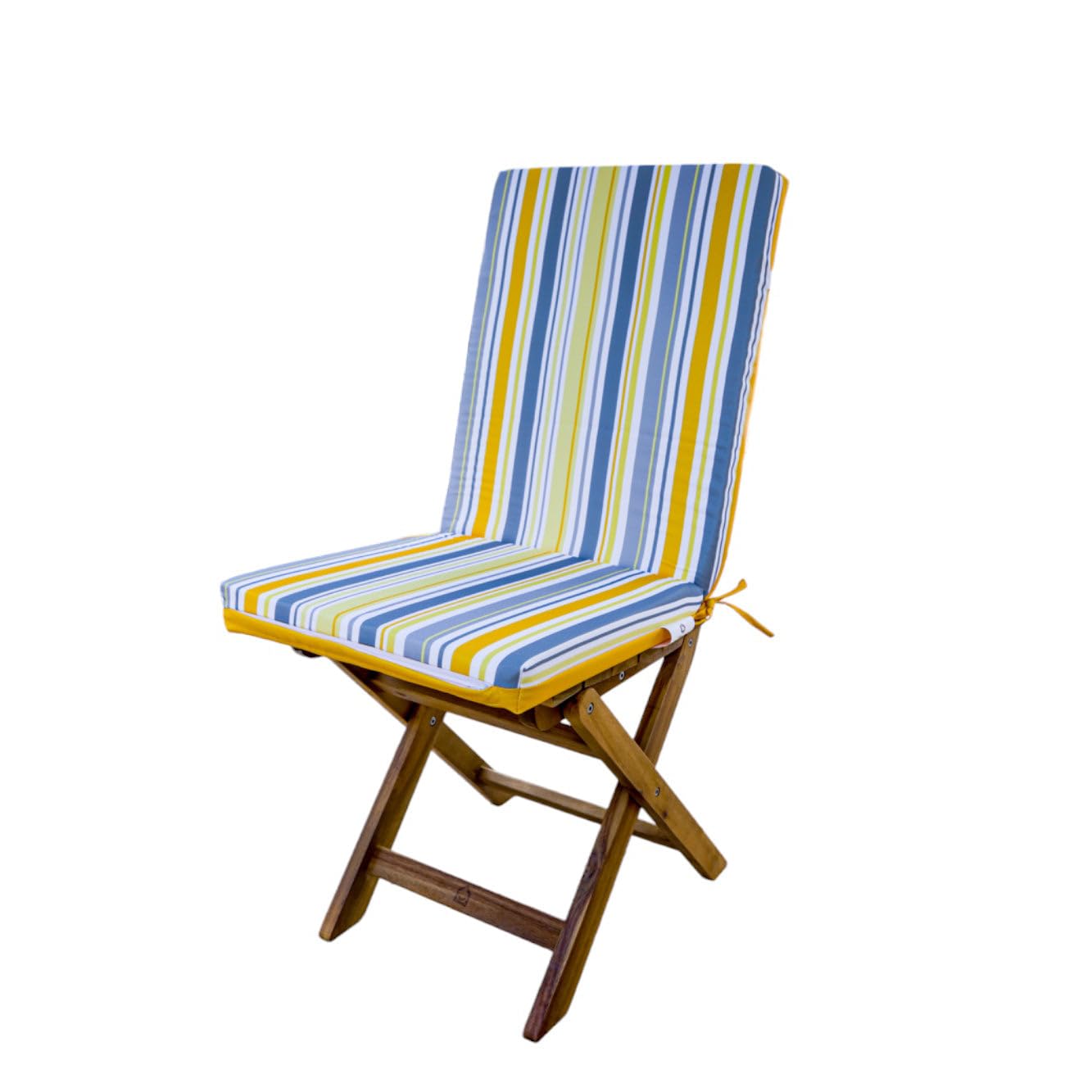 Set di 4 cuscini per sedia con schienale alto, colore blu royal