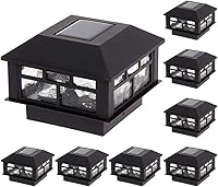 Vista 11 de GreenLighting - Luces solares modernas para punta de poste, se ajustan a madera de 4 x 4, PVC/vinilo de 5 x 5, luz de valla solar para exteriores