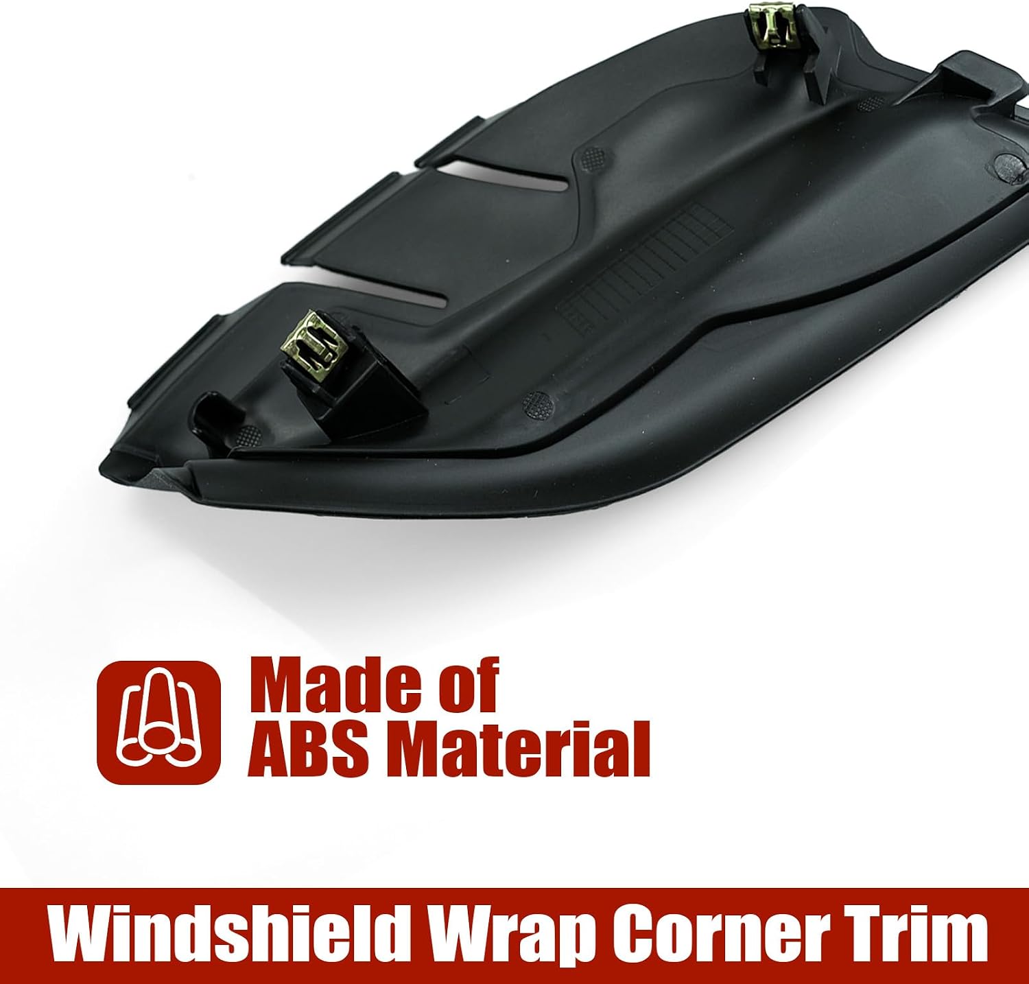 2Pcs Front Windshield Wrap Corner Trim Left & Right for Jeep Compass 2017-2023 | Engine Hood Hinge Cover Wiper Side Trim | Replaces 7AA47RXFAA 5UT13RXFAB 53223829 7AA46RXFAA 5UT12RXFAB 53223828