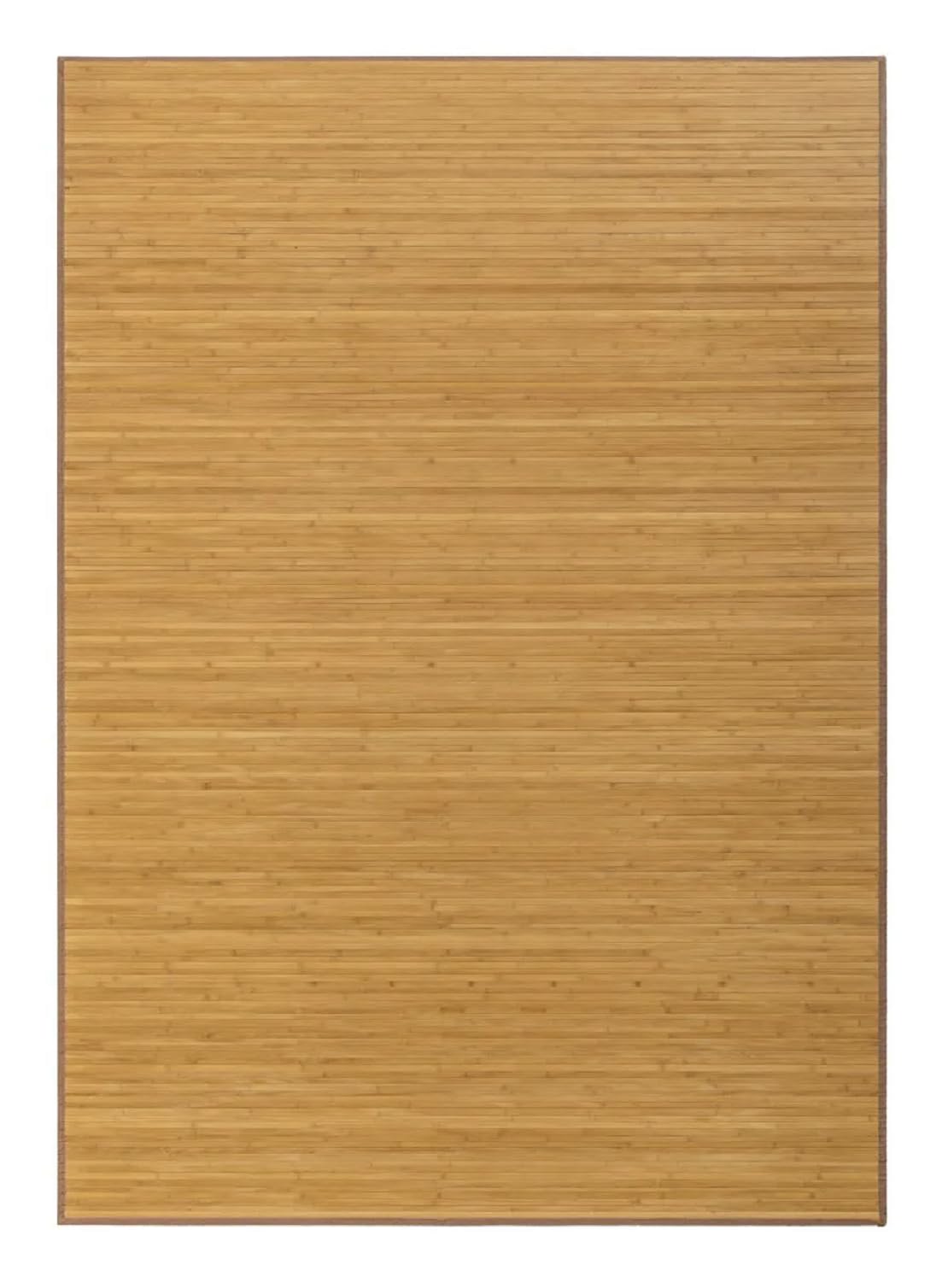 Tapis de Sol antidérapant, Moquette à Rayures en Bambou Coloris Naturel - Longueur 300 x Profondeur 200 cm