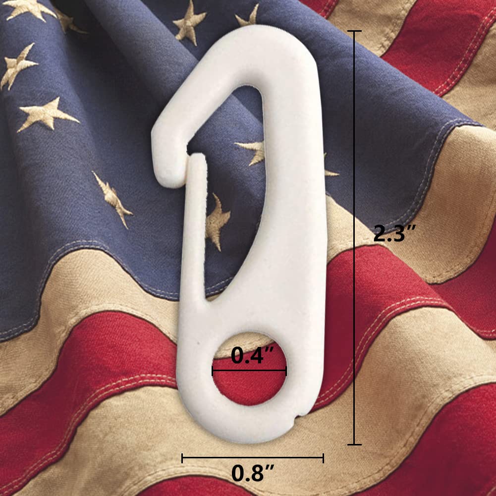 Clips De Fixation Pour Mât De Drapeau En Nylon ZEACCT - Lot De 15, Silencieux Et Résistants Aux UV - 2