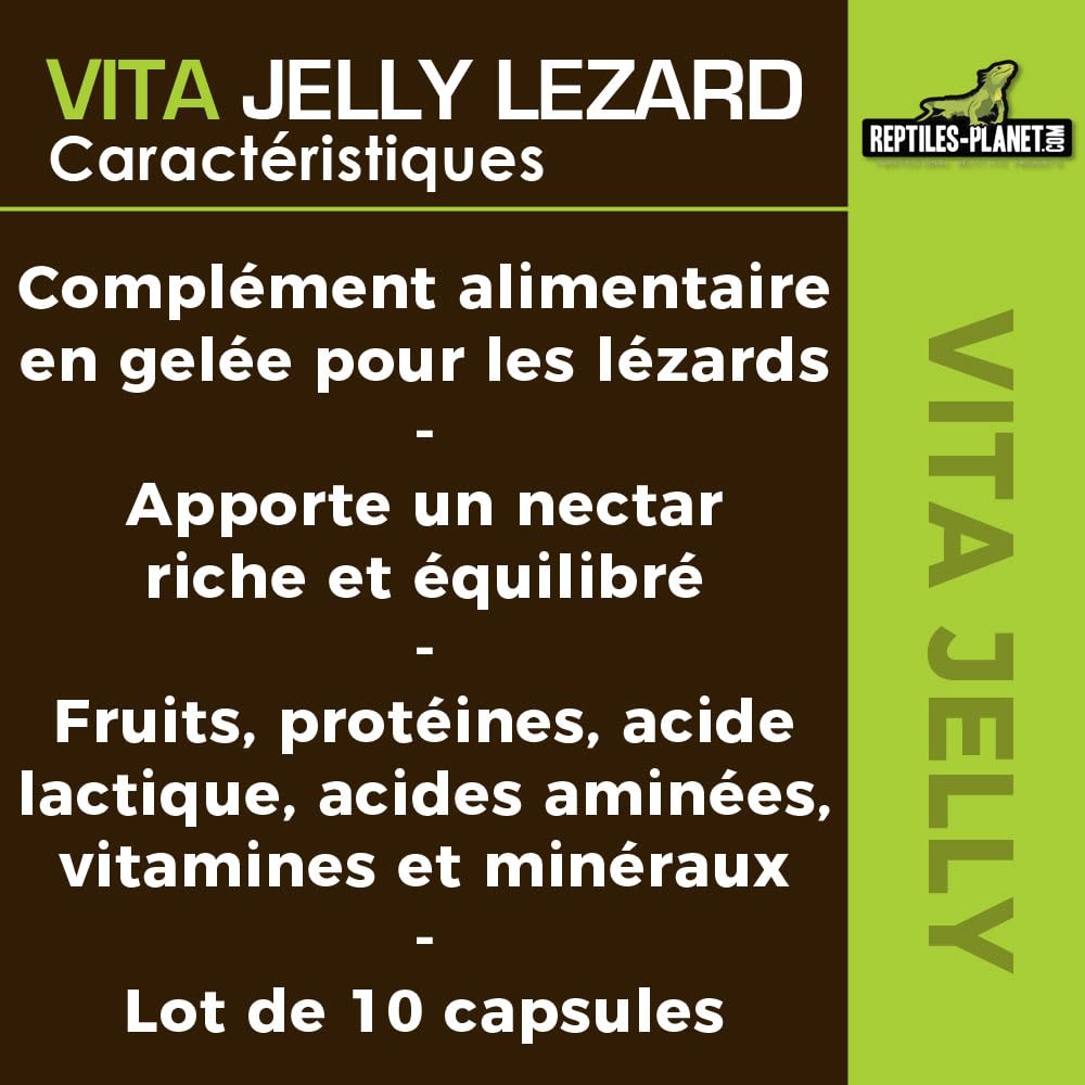 Reptiles Planet - Vita Jelly Banane pour Lézard - 10 pcs