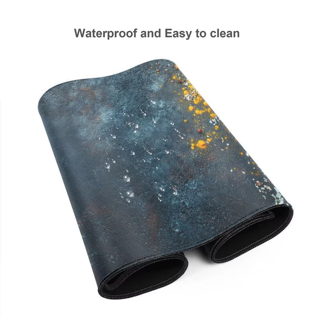 Alfombrilla Ratón XXL 1000 x 500 mm, Especia Alfombrilla de Ratón con Base de Goma Antideslizante, Alfombrilla Escritorio Impermeable Alfombrilla Ratón Mouse Pad para Gamers, Oficina Colorido gq186