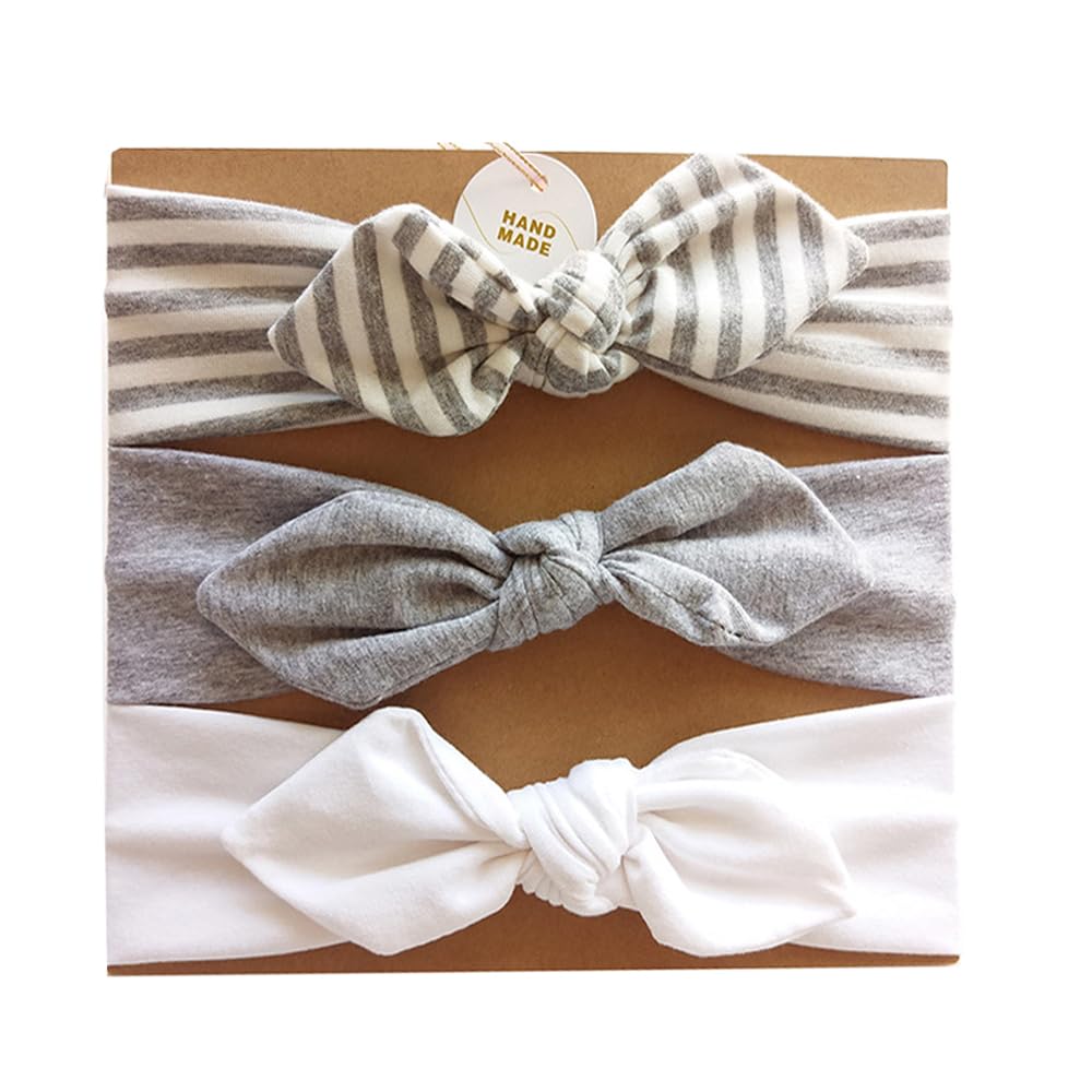 Fasce Capelli Bambine Ragazze Bowknot Elastica 3Pcs Regali Neonate