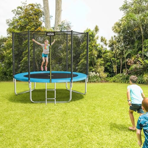 Image of AOTOB Trampoline with Net for Kids Outdoor 8 10 12 14 15FT ASTM 400LBS