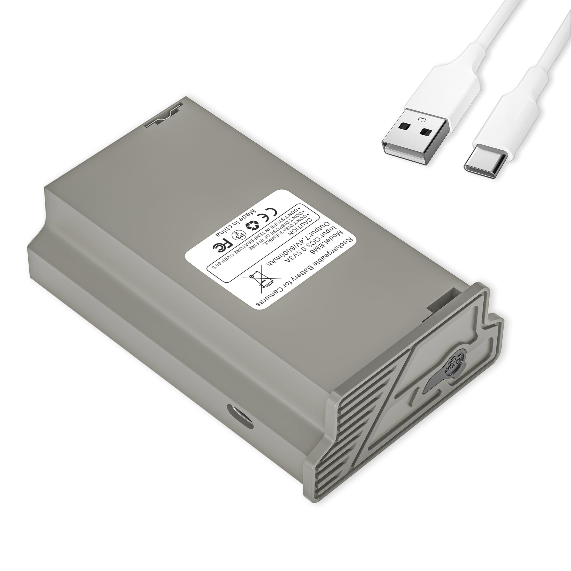 ActZone 6000mAh Trail Camera Battery Pack for Reveal X, XB, SK, X Pro, x 3.0, X Gen 2.0, X Gen 3.0 Rechargeable Lipo Lithium Camera Battery with Type-C Cable