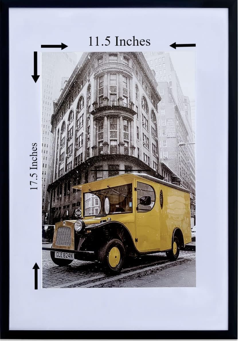 Photo 1 of Art Emotion White 16x24 Picture Frame Display 12x18 Pictures with Mat or 16x24 without Mat, Horizontal and Vertical for Wall- 4 packs.