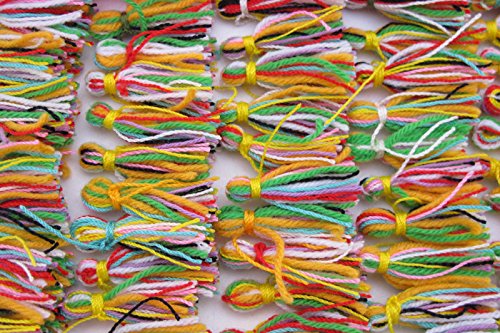 Handmade thread cotton tassel, Yarn tassel, Lisu rope, Bell & accessories. DIY craft supplied are perfect for jewelry making, clothing, home decorations and other crafty things you can create (FL63) - Thumbnail 2