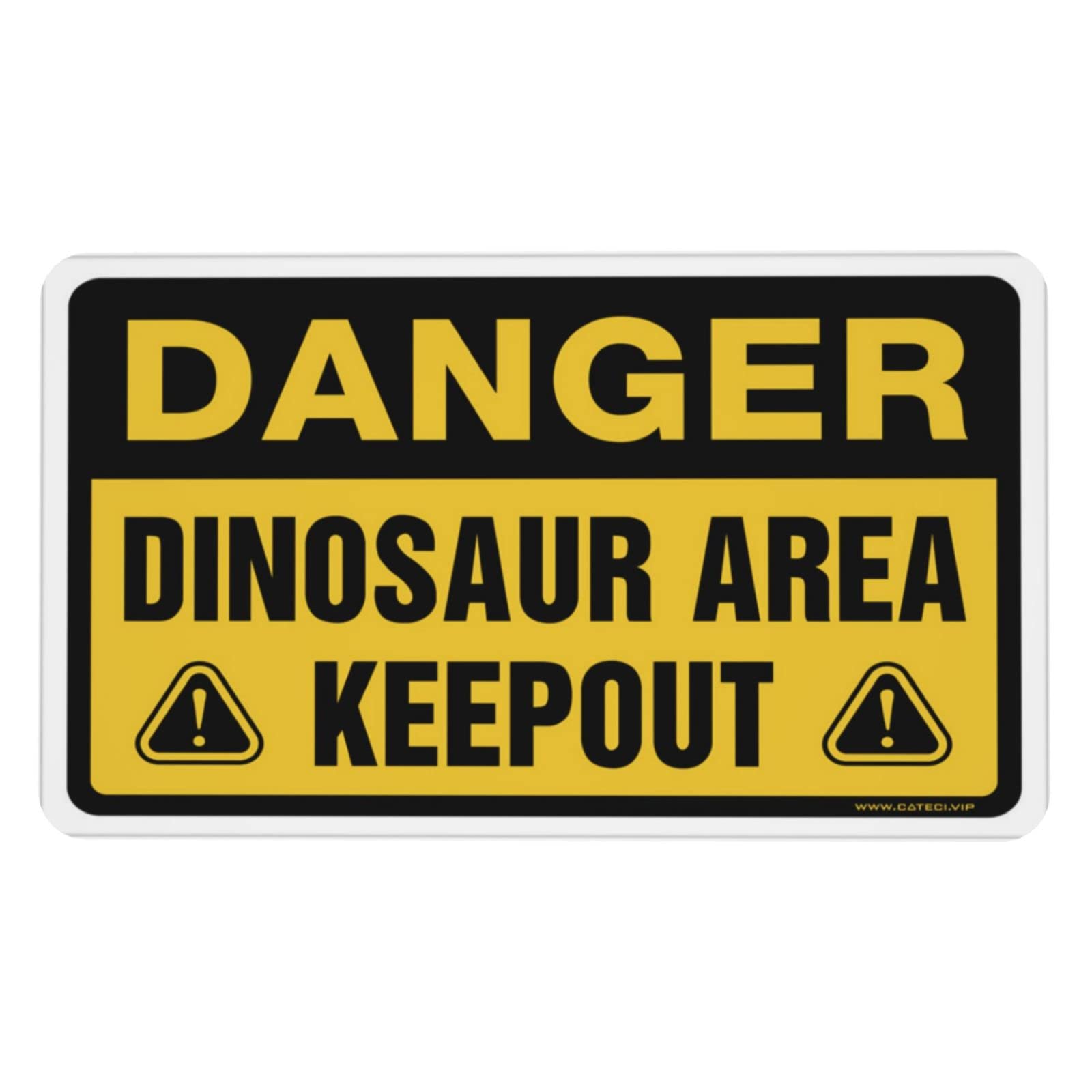 Tapis de souris dinosaure amusant Danger Area pour bureau stylé