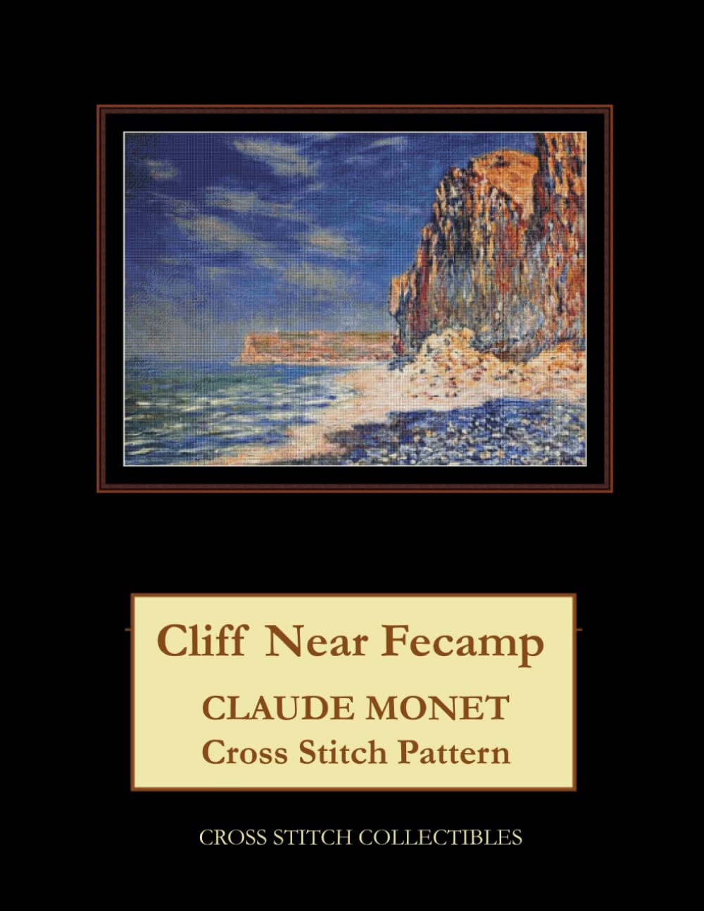 Cliff Near Fecamp: Claude Monet Cross Stitch Pattern