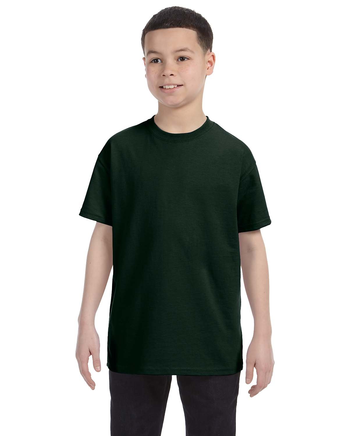 T-Shirt in Cotone Tagless da Bambino autentica_Deep Forest_M