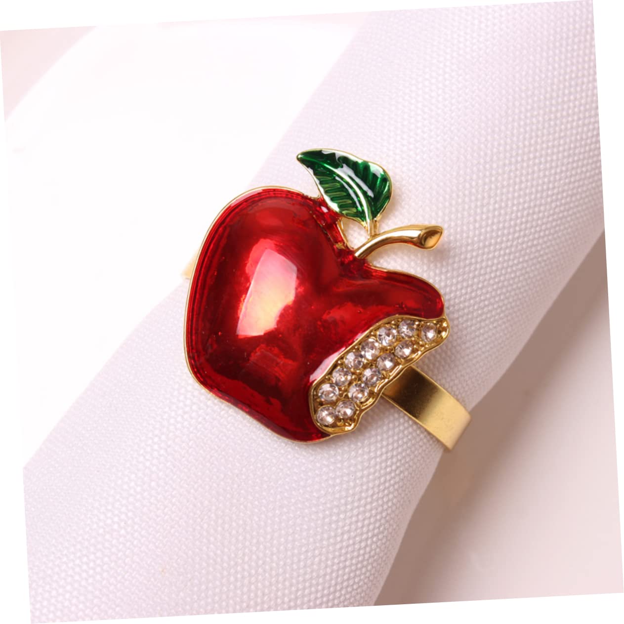MAGICLULU 3 Ensembles Ronds De Serviette De Noël Panier Rond De Serviette De Fruits Support Doré Bonbons Dorés Ronds De Serviette De Table Pomme Pot Unique 6 pièces * 3