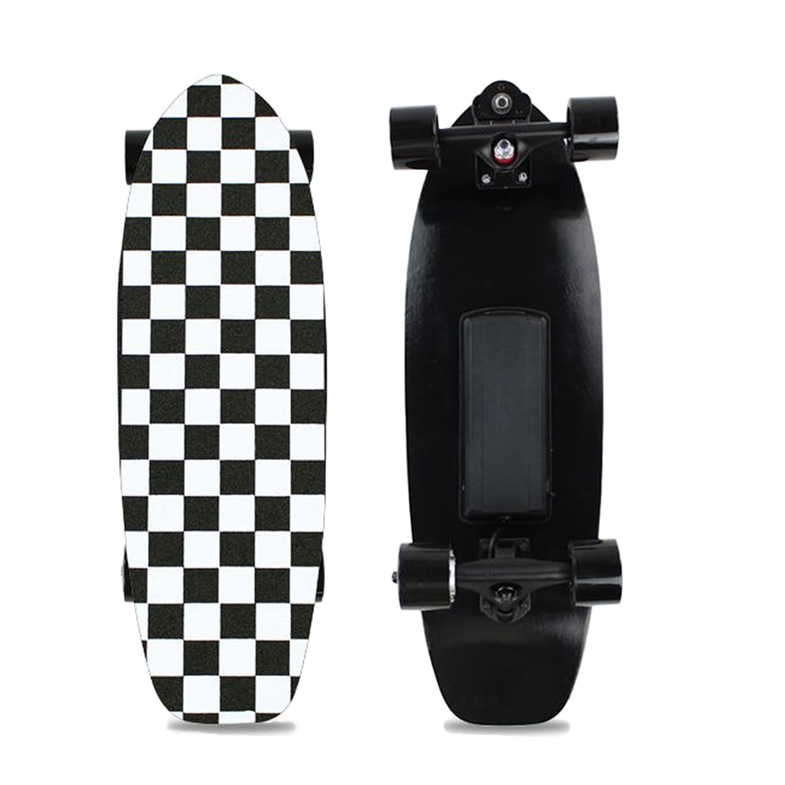 Skateboard éLectrique avec TéLéCommande, Longboard éLectrique Complet 4 Vitesses avec Freinage Fluide, IdéAl pour Les Adultes Et Les Adolescents DéButants 1-Block(16km)