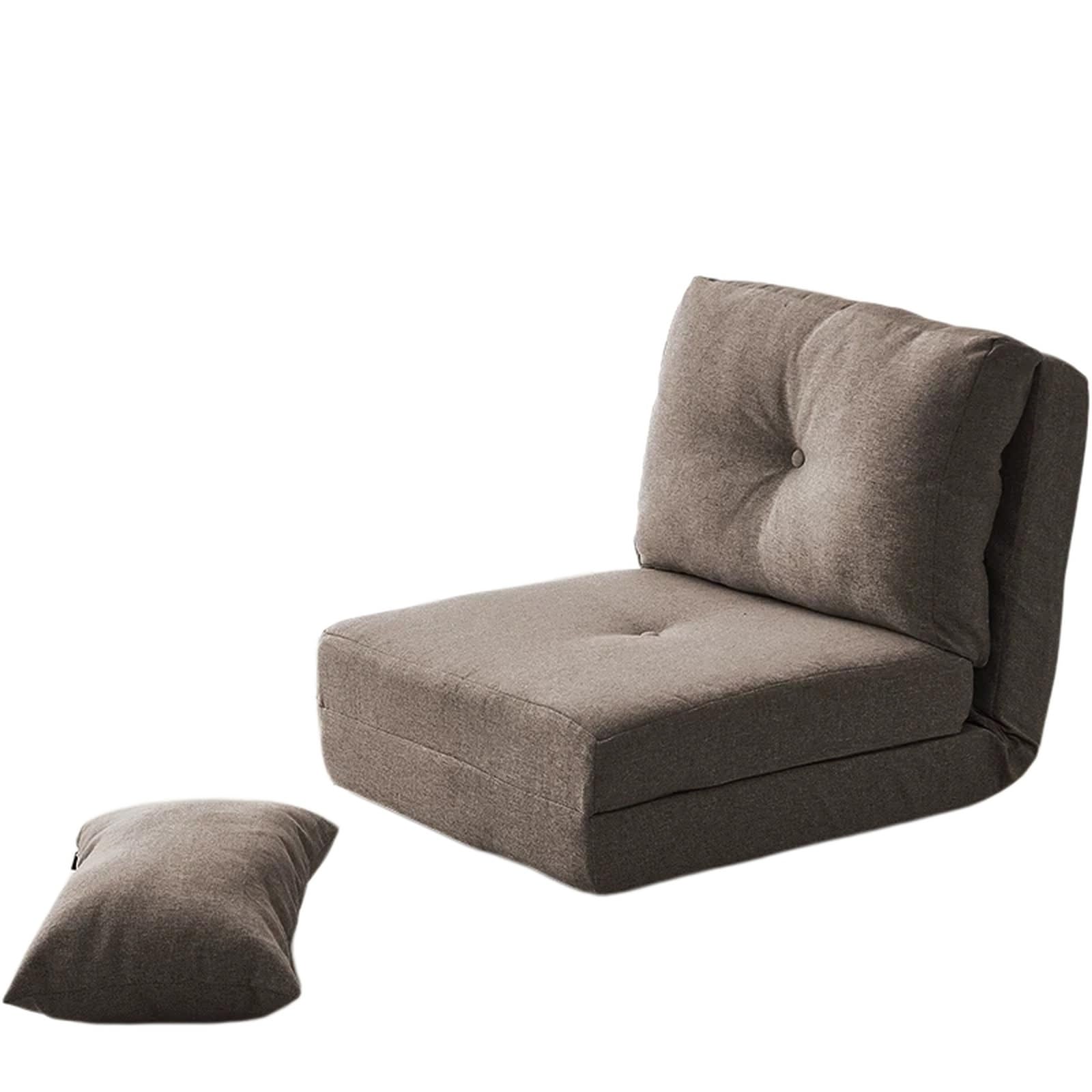 WQQYU6HKF sofa chair Foldable Lazy Sofa Bed with Washable Cover Tatami Recliner Floor Chair Window Seat living room chair(Bruin)