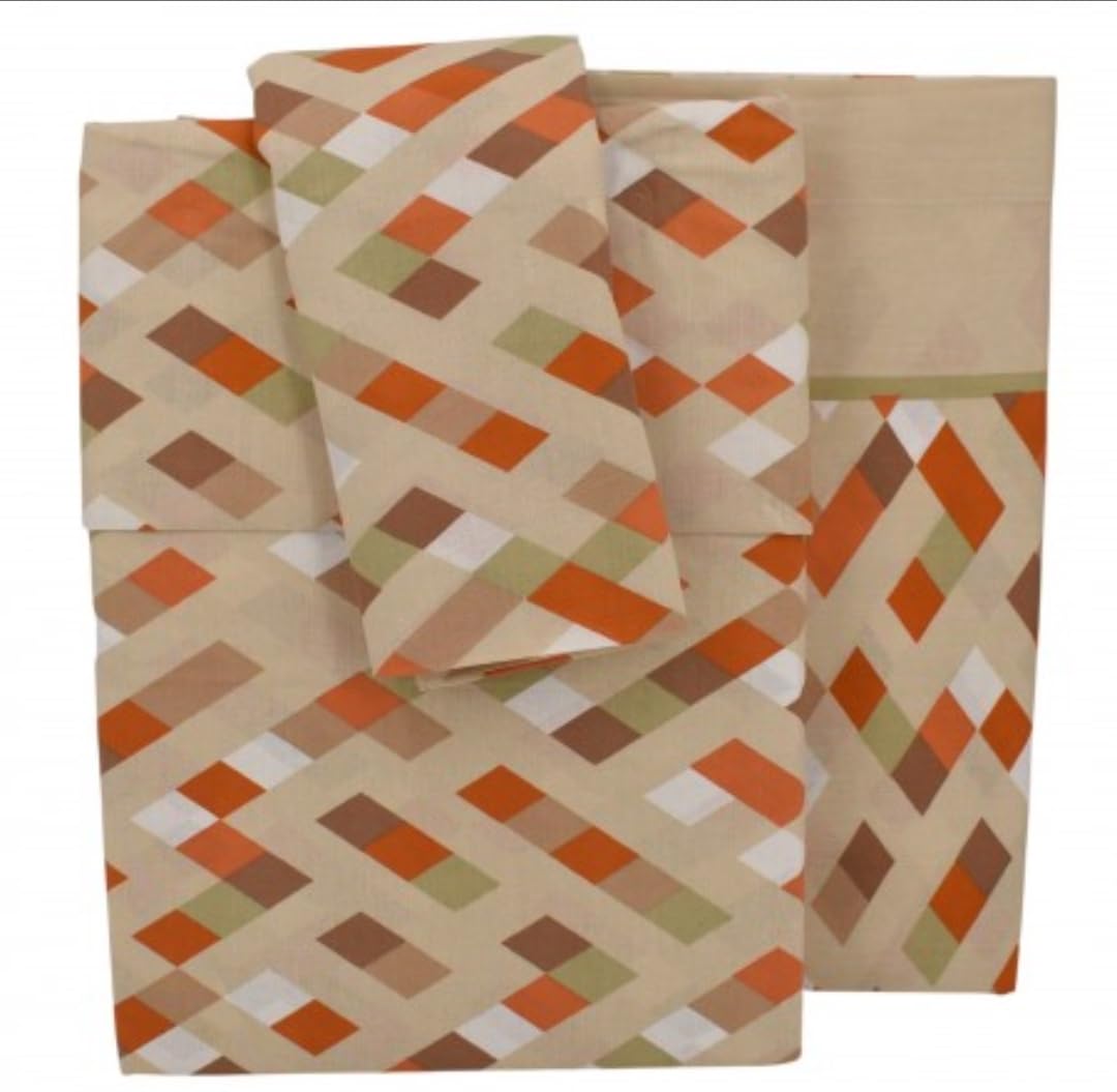 Parure de lit double Caleffi ambre en coton supérieur pour chambre