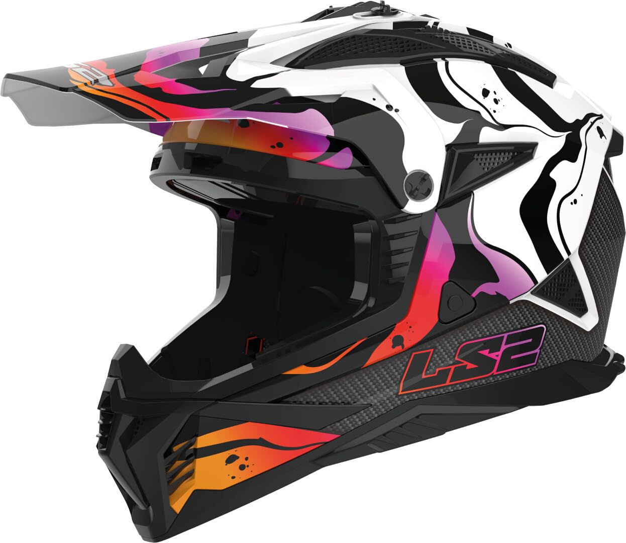 LS2 Helm Fast II Wash MX708 zwart / Rood | | Doppelring | PolyCarbonat | geeignet für Moped/Maxi-Roller/Motorrad/Schaltmoped
