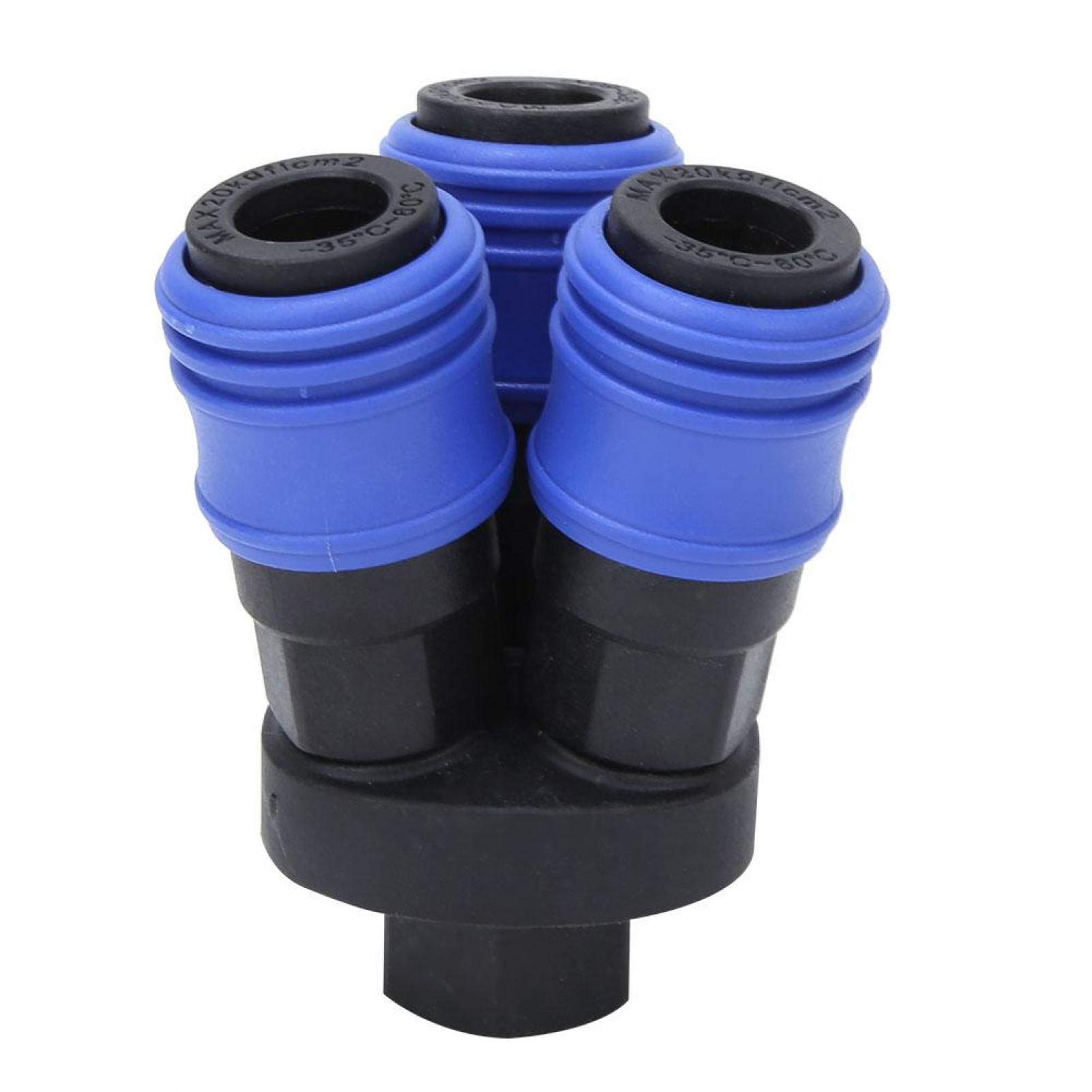 2-Way Air Hose Connector, Quick Coupling Adapter, Durable Plastic Steel for -35℃ -50℃ Air Hose Pneumatic Fittings Smv 2-Way, Smy 3-Way SMY Tee