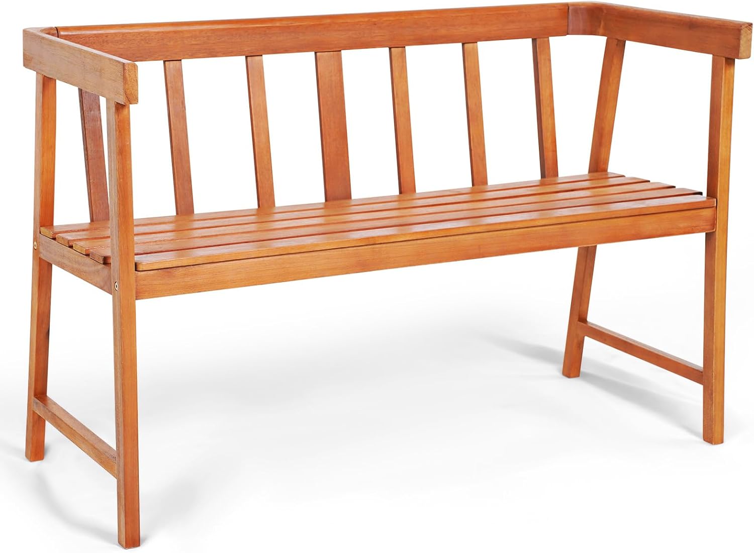 GIANTEX Gartenbank Holz 2 Sitzer, Sitzbank Parkbank Garten Holzbank