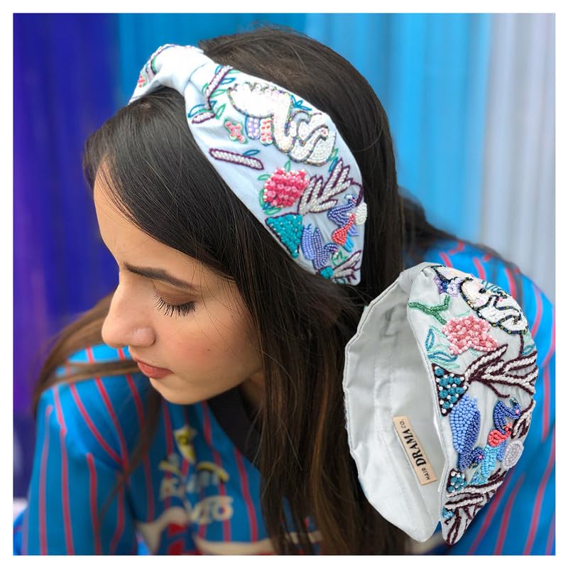 Not A Black Swan Knotted Headband Easy to wear, Trendy & Stylish Hair Accessories for Women & Girls Daily and Party Wearing - Grey