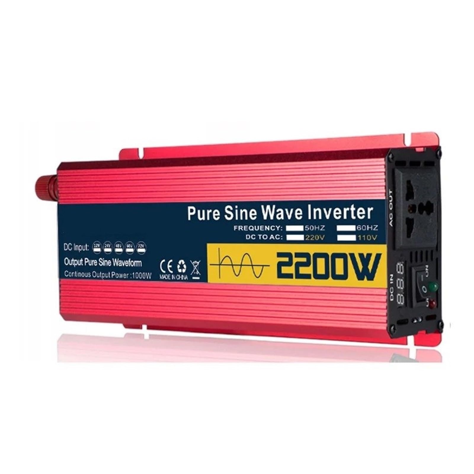 Convertidor Coche Onda Sinusoidal Pura 1600 W 2200 W 3000 W Transformador Potencia 12 V 24 V 48 V 60 V A CA 110 V 220 V 50 Hz 60 Hz Transformador(48V,110V 60HZ,2200W)
