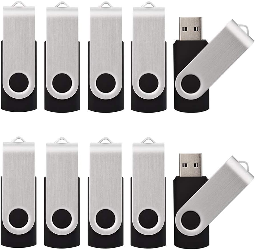 - 10 Pack 8GB USB Flah Drive USB 2.0 USB Memory Stick-Black