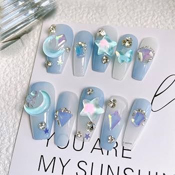 Amazon | ネイルパーツ 60個セット 3D 立体 星 蝶 月 カラフル