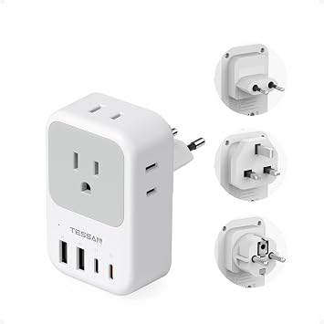 TESSAN All European UK Travel Plug Adapter Kit, PD 20W