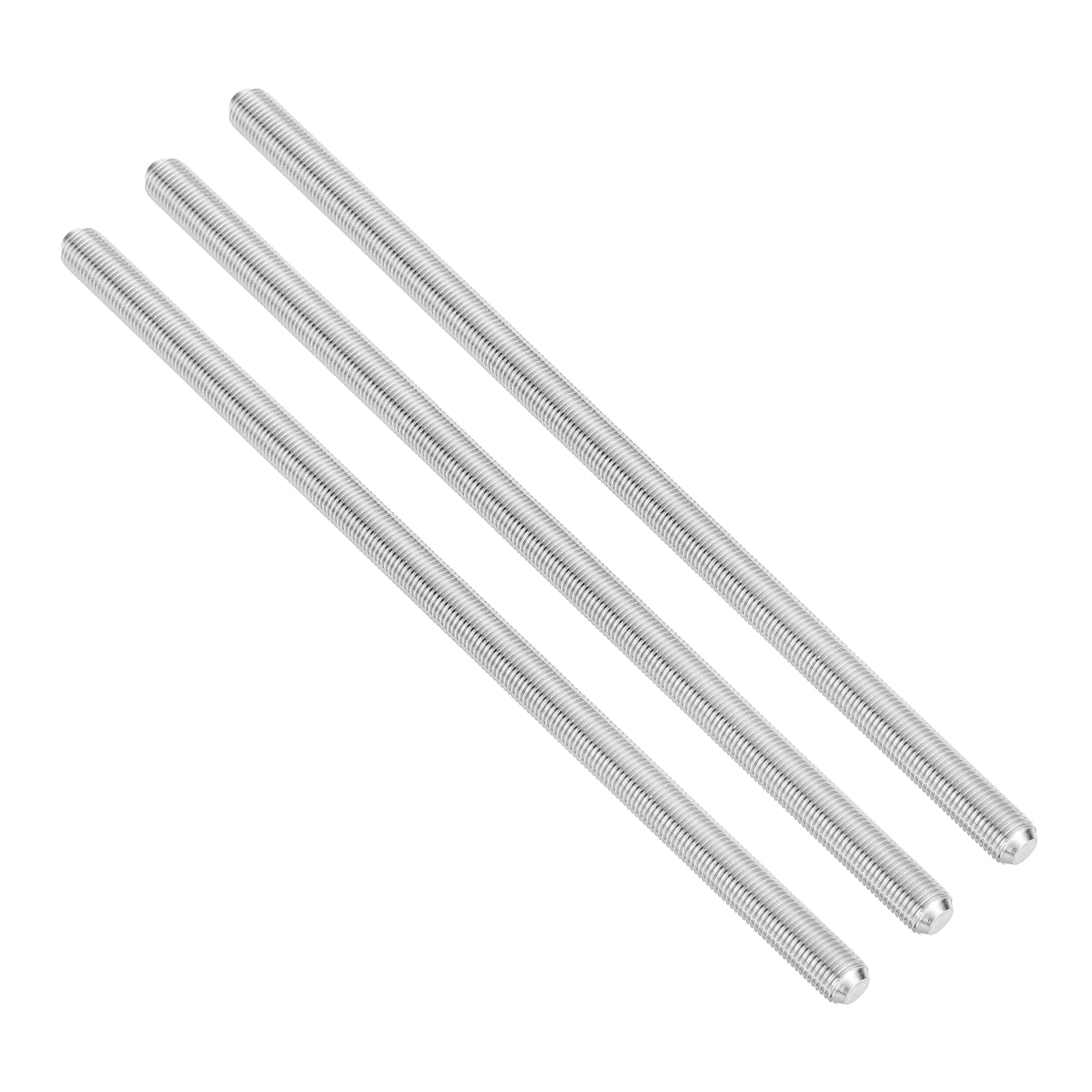 PATIKIL 3/8"-24 UNF 304 Stainless Steel Fully Threaded Rod, 3Pcs 7.9" Length Long Threaded Screw Right Hand Threads All Threaded Rod Studs for Anchoring Bolt, Clamps, Hangers and U-Bolts