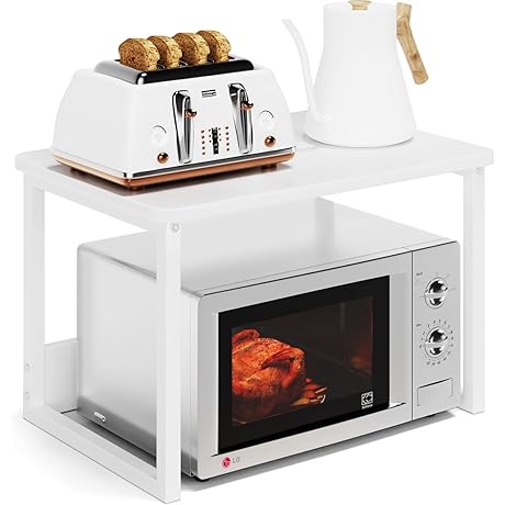 Metal Storage Shelf Kitchen Rack for Microwave 17.3x12.6 Inch Outdoor