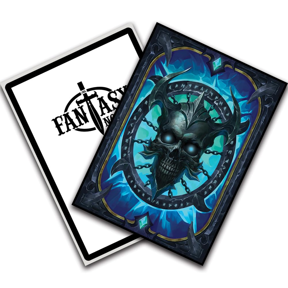 Fantasy North - Libro de los Muertos - Serie I de libros de hechizos - 100 fundas texturizadas mate para cartas TCG - Se adapta a Magic MTG Commander Pokemon y otros juegos de cartas - Fundas de