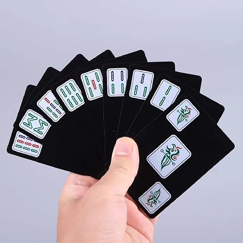 Miniatura 3 de ZMNSZBD Juego de póquer Mahjong impermeable chino profesional número 144 con caja de viaje mini piscina portátil juego de cartas de agua para playa