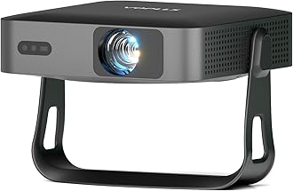 【Officially-Licensed APP & Native 1080P】Thinnest 2.24" Smart Mini Projector with WiFi and Bluetooth, Auto Focus & Keystone Portable Outdoor Projector, VOPLLS 4K Support Home Movie Projector
